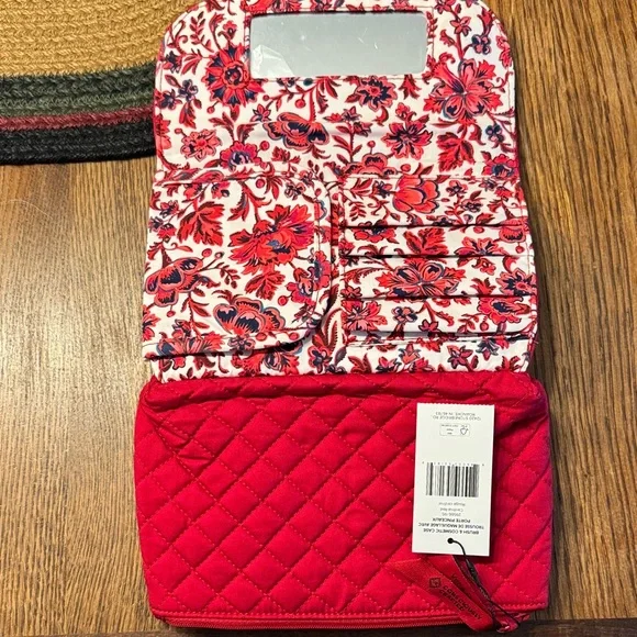 Vera Bradley Quilted Red Cosmetic Case - Picture 2 of 7